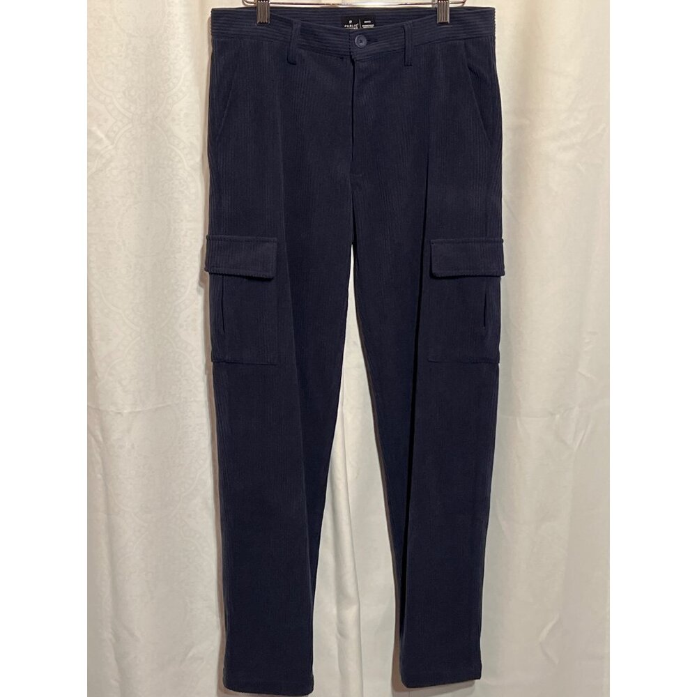 Public Record Navy Blue Corduroy Cargo Pants Size S